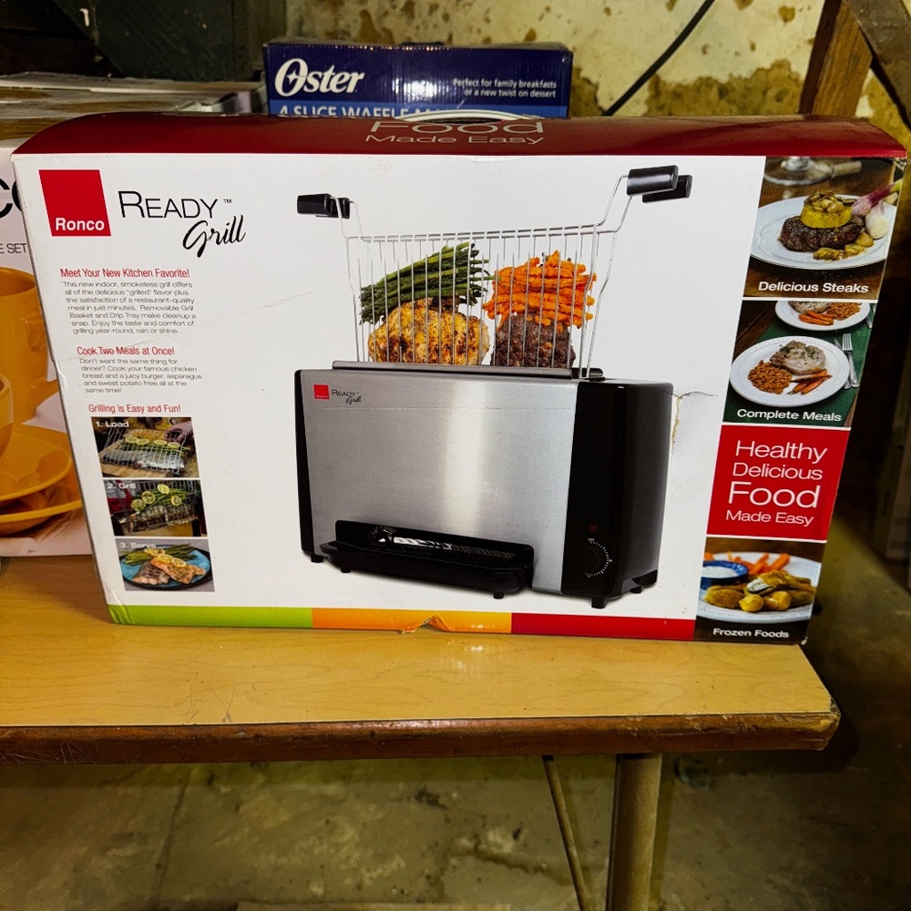 🥩🍖 Ronco Ready Grill, Black NEW